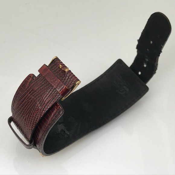 Vestal Women Watch Brown Leather Wide Band Gold To - Picture 8 of 11